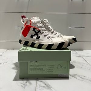 Off White Mid Top Sneakers